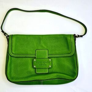 Kate Spade Green Thick Pebble Leather Shoulder Bag